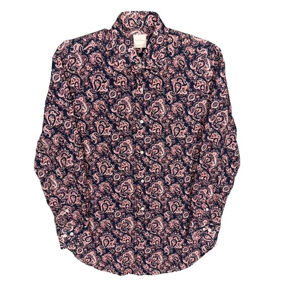 Brooks Brothers Paisley Dress Shirt Made in Italy Long Sleeve 15 1/2 Medium - Picture 1 of 8